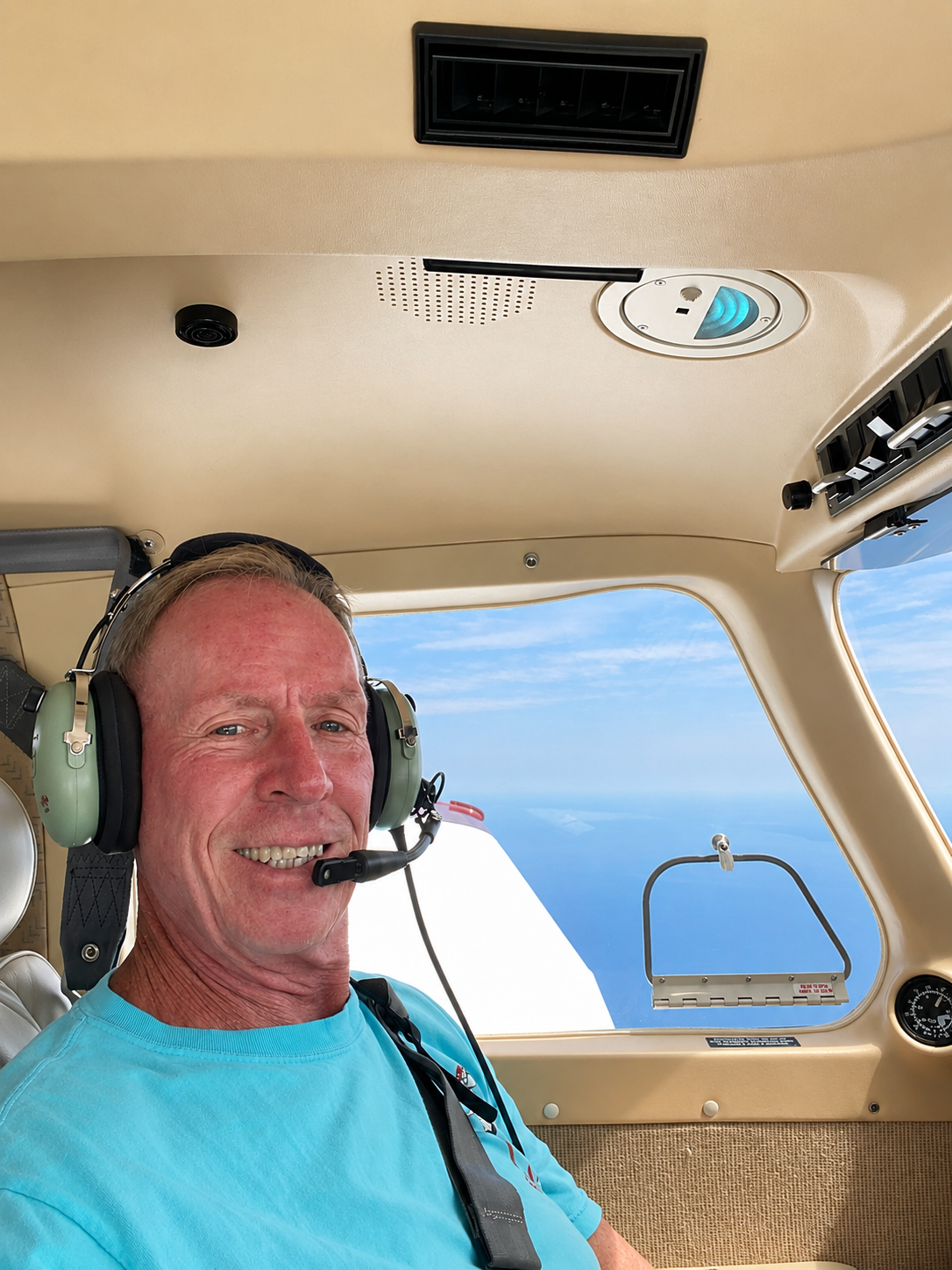 Lance Levien in the cockpit